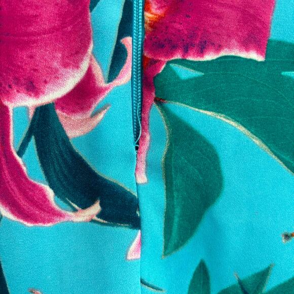 SOLD! DO NOT BUY! Show Me Your Mumu Mini Dress Blue Pink Tropical Floral - Picture 6 of 7